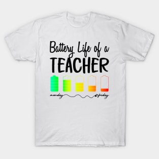 Battery Life of a Teacher Shirt T-Shirt